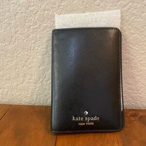 Kate Spade Black Leather Passport Holder